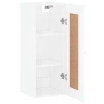 vidaXL Dulap de perete, alb extralucios, 34,5x34x90 cm, lemn prelucrat