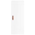 vidaXL Dulap de perete, alb extralucios, 34,5x34x90 cm, lemn prelucrat