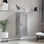 vidaXL Dulap de perete, gri beton, 34,5x34x90 cm, lemn prelucrat vidaXL Dulap de perete, gri beton, 34,5x34x90 cm, lemn prelucrat