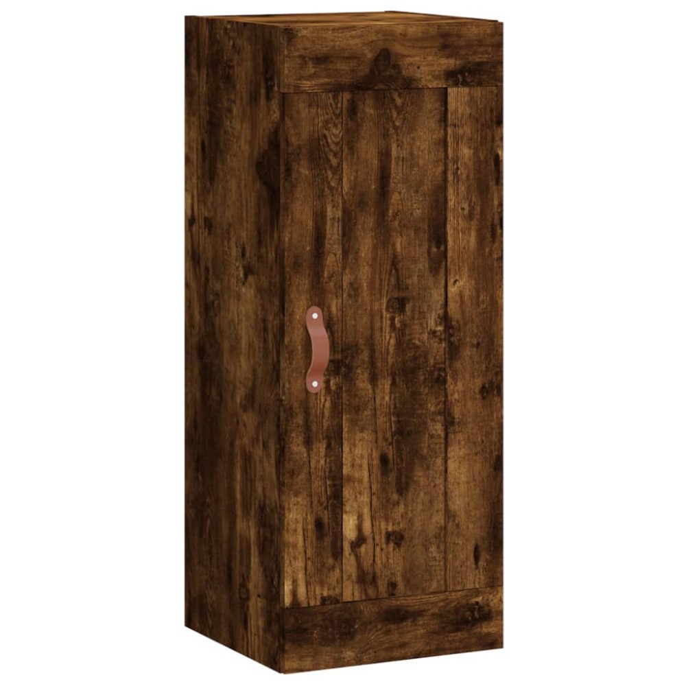 vidaXL Dulap de perete, stejar fumuriu, 34,5x34x90 cm, lemn prelucrat
