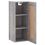 vidaXL Dulap de perete, gri sonoma, 34,5x34x90 cm, lemn prelucrat