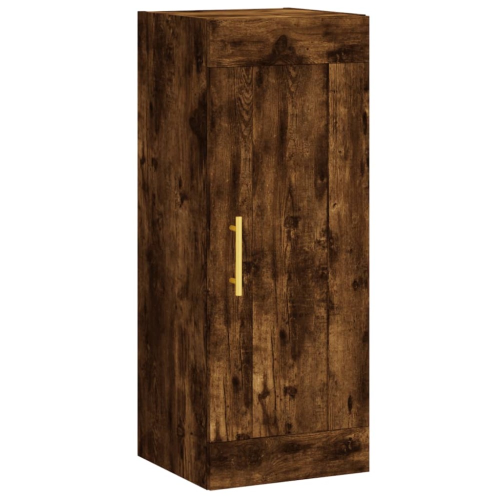vidaXL Dulap de perete, stejar fumuriu, 34,5x34x90 cm, lemn prelucrat