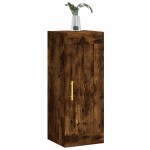 vidaXL Dulap de perete, stejar fumuriu, 34,5x34x90 cm, lemn prelucrat