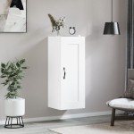vidaXL Dulap de perete, alb, 34,5x34x90 cm, lemn prelucrat