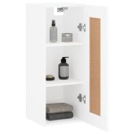 vidaXL Dulap de perete, alb, 34,5x34x90 cm, lemn prelucrat
