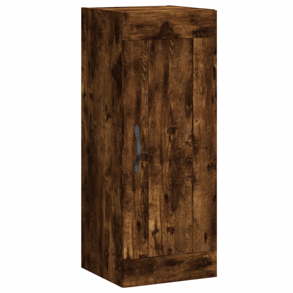 vidaXL Dulap de perete, stejar fumuriu, 34,5x34x90 cm, lemn prelucrat