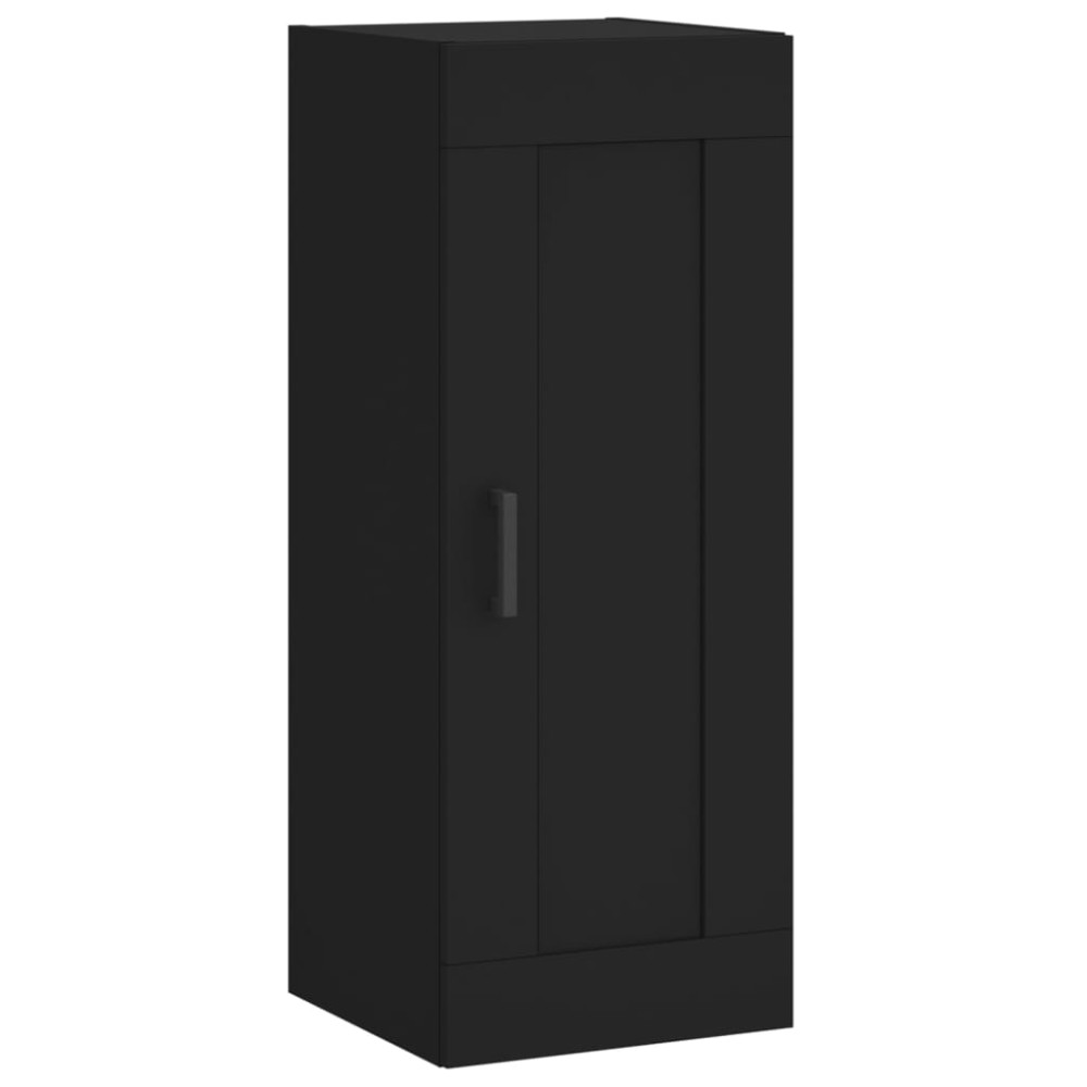 vidaXL Dulap de perete, negru, 34,5x34x90 cm, lemn prelucrat