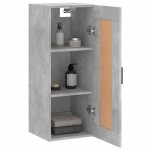 vidaXL Dulap de perete, gri beton, 34,5x34x90 cm, lemn prelucrat
