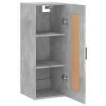 vidaXL Dulap de perete, gri beton, 34,5x34x90 cm, lemn prelucrat