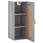 vidaXL Dulap de perete, gri sonoma, 34,5x34x90 cm, lemn prelucrat