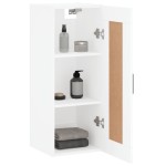 vidaXL Dulap de perete, alb, 34,5x34x90 cm, lemn prelucrat