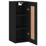 vidaXL Dulap de perete, negru, 34,5x34x90 cm, lemn prelucrat vidaXL Dulap de perete, negru, 34,5x34x90 cm, lemn prelucrat