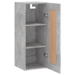 vidaXL Dulap de perete, gri beton, 34,5x34x90 cm, lemn prelucrat