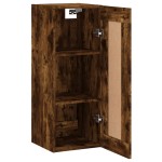 vidaXL Dulap de perete, stejar fumuriu, 34,5x34x90 cm, lemn prelucrat
