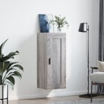 vidaXL Dulap de perete, gri sonoma, 34,5x34x90 cm, lemn prelucrat vidaXL Dulap de perete, gri sonoma, 34,5x34x90 cm, lemn prelucrat
