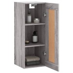 vidaXL Dulap de perete, gri sonoma, 34,5x34x90 cm, lemn prelucrat vidaXL Dulap de perete, gri sonoma, 34,5x34x90 cm, lemn prelucrat