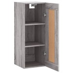 vidaXL Dulap de perete, gri sonoma, 34,5x34x90 cm, lemn prelucrat vidaXL Dulap de perete, gri sonoma, 34,5x34x90 cm, lemn prelucrat