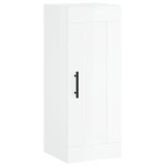 vidaXL Dulap de perete, alb extralucios, 34,5x34x90 cm, lemn prelucrat