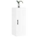 vidaXL Dulap de perete, alb extralucios, 34,5x34x90 cm, lemn prelucrat