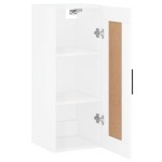 vidaXL Dulap de perete, alb extralucios, 34,5x34x90 cm, lemn prelucrat