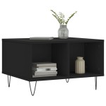 vidaXL Măsuță de cafea, negru, 60x50x36,5 cm, lemn compozit vidaXL Măsuță de cafea, negru, 60x50x36,5 cm, lemn compozit