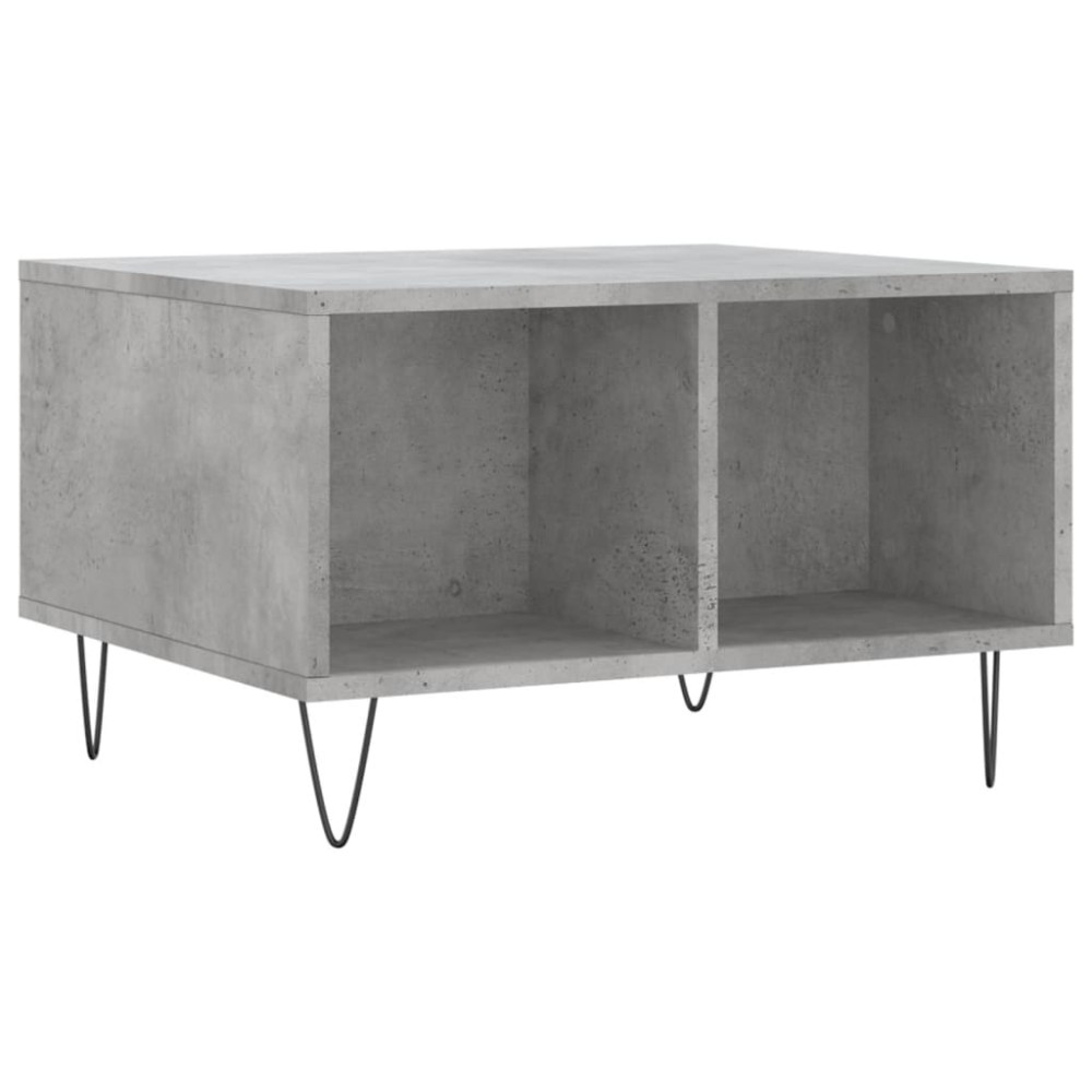 vidaXL Măsuță de cafea, gri beton, 60x50x36,5 cm, lemn compozit