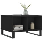 vidaXL Măsuță de cafea, negru, 60x50x36,5 cm, lemn compozit vidaXL Măsuță de cafea, negru, 60x50x36,5 cm, lemn compozit