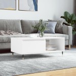 vidaXL Măsuță de cafea, alb, 90x50x36,5 cm, lemn prelucrat vidaXL Măsuță de cafea, alb, 90x50x36,5 cm, lemn prelucrat