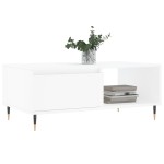vidaXL Măsuță de cafea, alb, 90x50x36,5 cm, lemn prelucrat vidaXL Măsuță de cafea, alb, 90x50x36,5 cm, lemn prelucrat