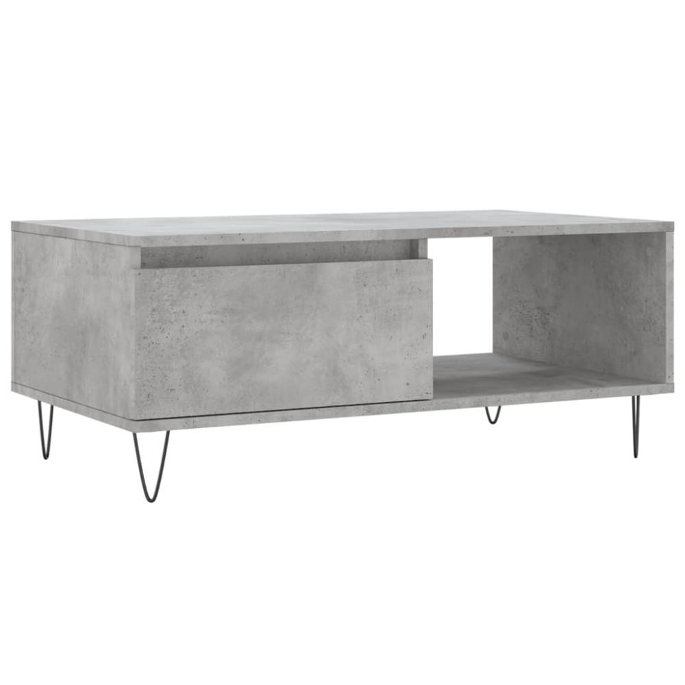 vidaXL Măsuță de cafea, gri beton, 90x50x36,5 cm, lemn compozit