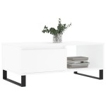 vidaXL Măsuță de cafea, alb, 90x50x36,5 cm, lemn prelucrat vidaXL Măsuță de cafea, alb, 90x50x36,5 cm, lemn prelucrat