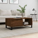 vidaXL Măsuță de cafea, stejar maro, 90x50x36,5 cm, lemn prelucrat vidaXL Măsuță de cafea, stejar maro, 90x50x36,5 cm, lemn prelucrat