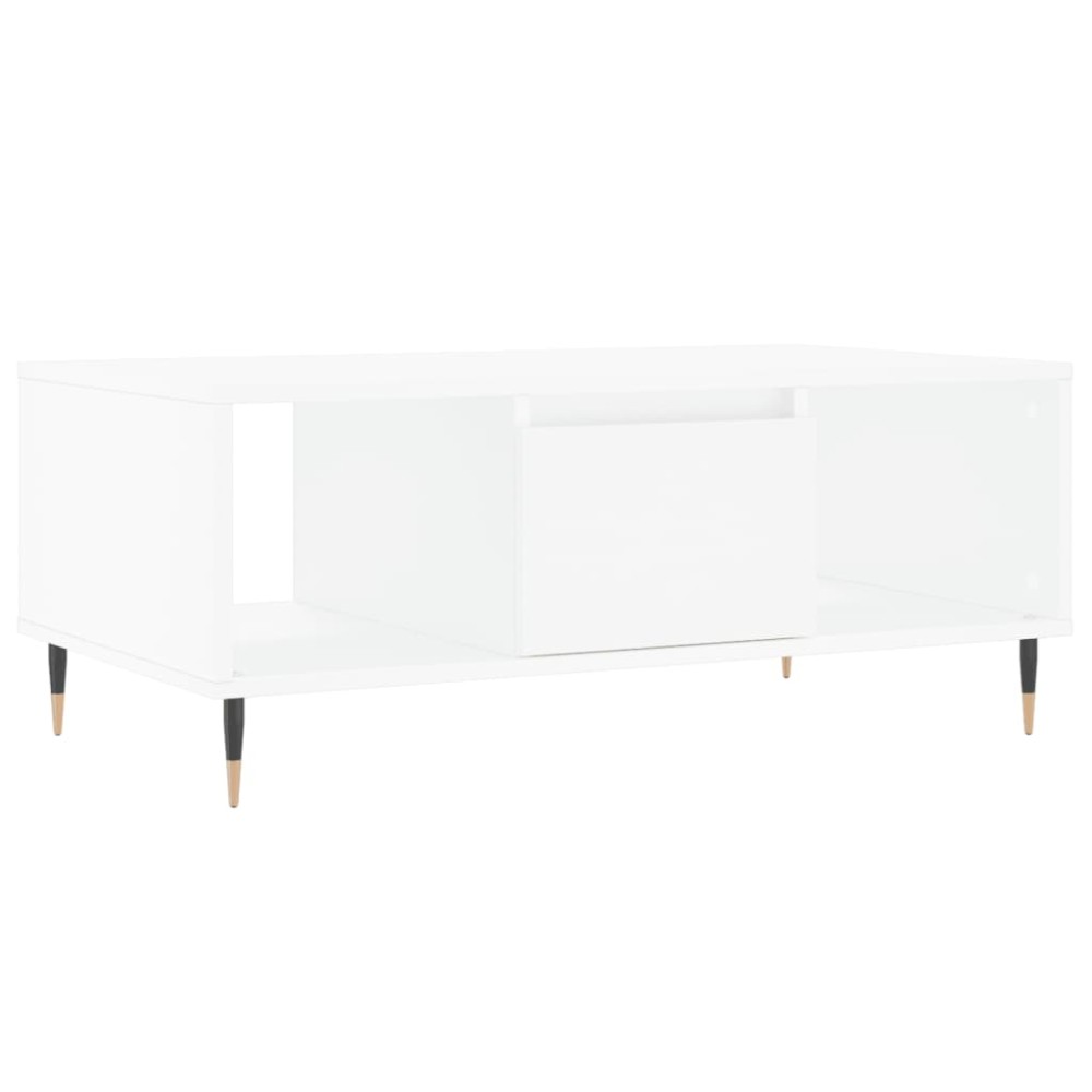 vidaXL Măsuță de cafea, alb, 90x50x36,5 cm, lemn prelucrat