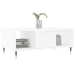 vidaXL Măsuță de cafea, alb, 90x50x36,5 cm, lemn prelucrat vidaXL Măsuță de cafea, alb, 90x50x36,5 cm, lemn prelucrat