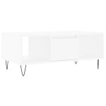 vidaXL Măsuță de cafea, alb, 90x50x36,5 cm, lemn prelucrat vidaXL Măsuță de cafea, alb, 90x50x36,5 cm, lemn prelucrat
