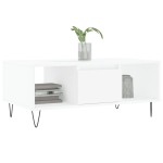 vidaXL Măsuță de cafea, alb, 90x50x36,5 cm, lemn prelucrat vidaXL Măsuță de cafea, alb, 90x50x36,5 cm, lemn prelucrat