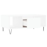 vidaXL Măsuță de cafea, alb, 90x50x36,5 cm, lemn prelucrat vidaXL Măsuță de cafea, alb, 90x50x36,5 cm, lemn prelucrat