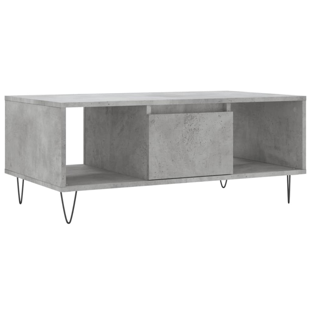 vidaXL Măsuță de cafea, gri beton, 90x50x36,5 cm, lemn compozit