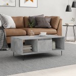 vidaXL Măsuță de cafea, gri beton, 90x50x36,5 cm, lemn compozit vidaXL Măsuță de cafea, gri beton, 90x50x36,5 cm, lemn compozit