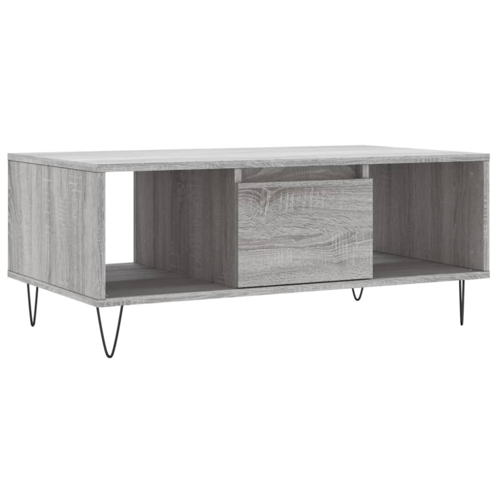 vidaXL Măsuță de cafea, gri sonoma, 90x50x36,5 cm, lemn prelucrat