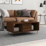 vidaXL Măsuță de cafea, stejar maro, 90x50x36,5 cm, lemn prelucrat vidaXL Măsuță de cafea, stejar maro, 90x50x36,5 cm, lemn prelucrat