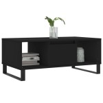 vidaXL Măsuță de cafea, negru, 90x50x36,5 cm, lemn compozit