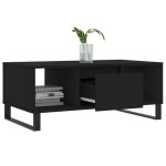vidaXL Măsuță de cafea, negru, 90x50x36,5 cm, lemn compozit