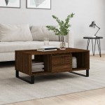 vidaXL Măsuță de cafea, stejar maro, 90x50x36,5 cm, lemn prelucrat vidaXL Măsuță de cafea, stejar maro, 90x50x36,5 cm, lemn prelucrat