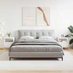 vidaXL Noptiere, 2 buc., alb, 40x35x50 cm, lemn compozit