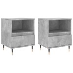vidaXL Noptiere, 2 buc., gri beton, 40x35x50 cm, lemn compozit