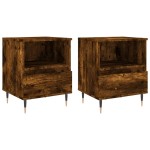 vidaXL Noptiere, 2 buc., stejar fumuriu, 40x35x50 cm, lemn compozit vidaXL Noptiere, 2 buc., stejar fumuriu, 40x35x50 cm, lemn compozit