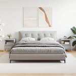 vidaXL Noptiere, 2 buc., gri sonoma, 40x35x50 cm, lemn compozit vidaXL Noptiere, 2 buc., gri sonoma, 40x35x50 cm, lemn compozit