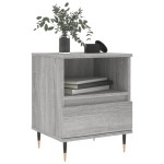 vidaXL Noptiere, 2 buc., gri sonoma, 40x35x50 cm, lemn compozit vidaXL Noptiere, 2 buc., gri sonoma, 40x35x50 cm, lemn compozit