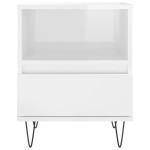 vidaXL Noptiere, 2 buc., alb extralucios, 40x35x50 cm, lemn compozit